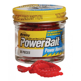 Berkley Power Bait Garlic Honey Worm, Orange